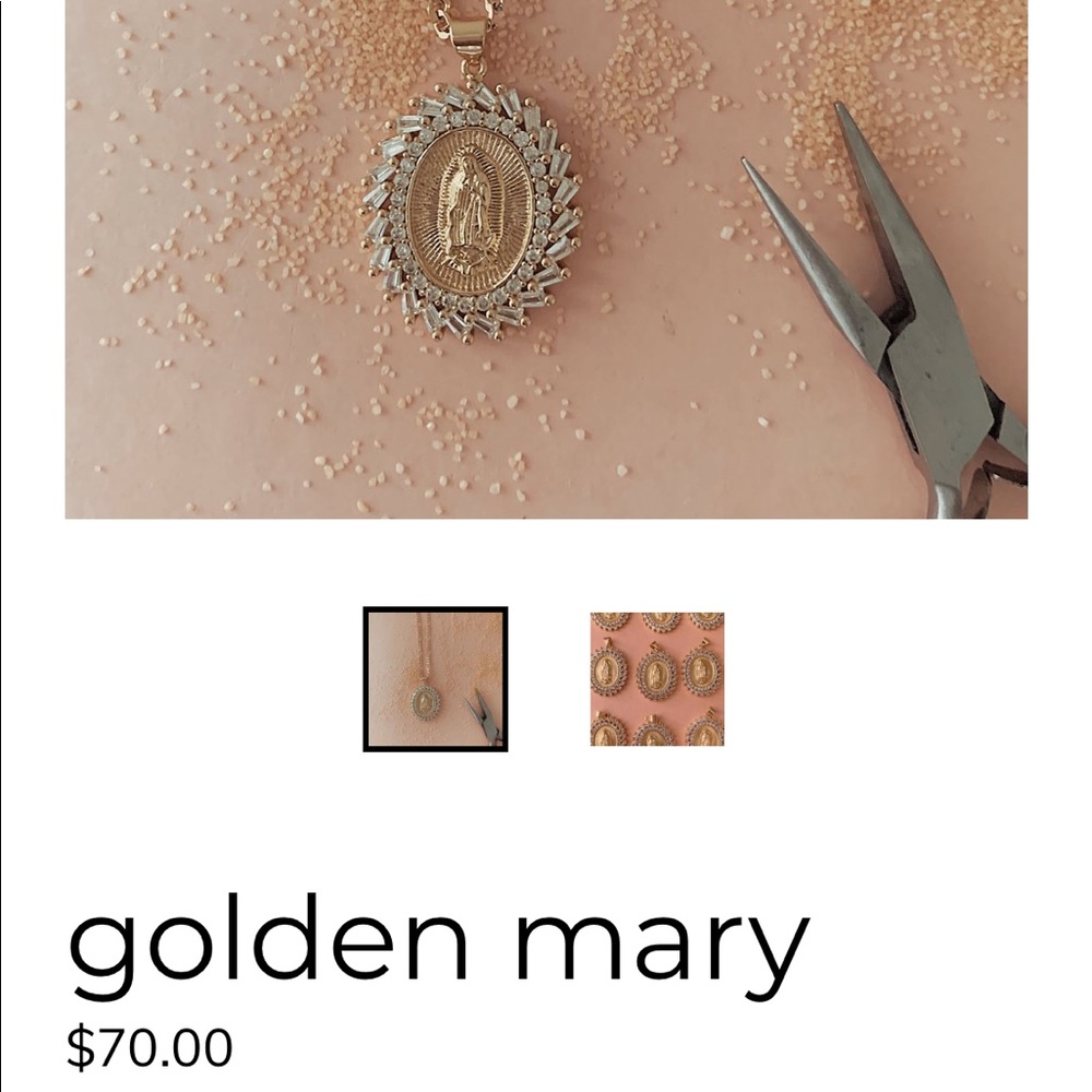 All The Wire Golden Mary necklace